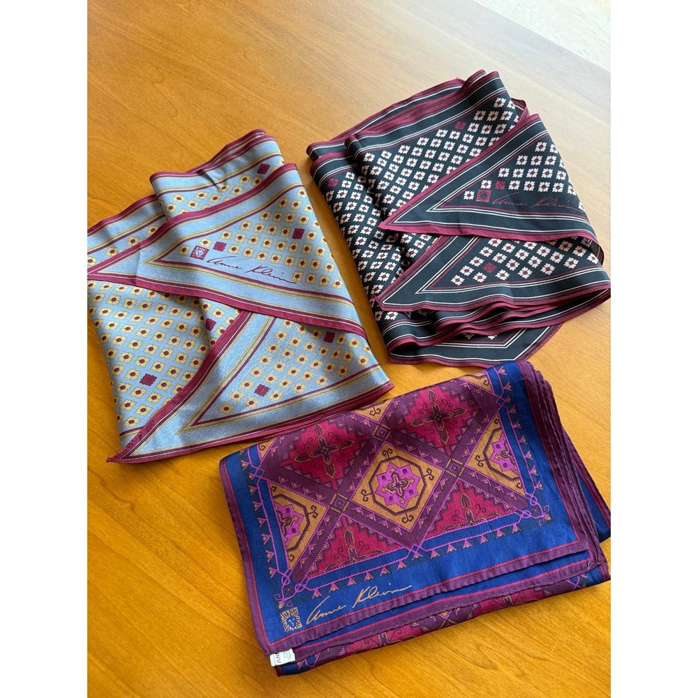 Anne Klein silk scarves.    Set of 3